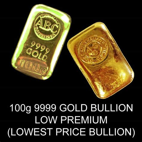 Buy 100g Lowest Cost Gold Bullion Bar (9999 Purity) Various Mints With ...