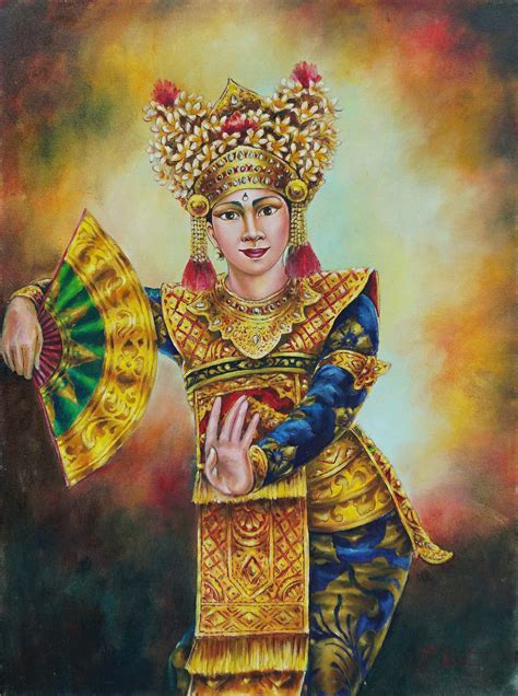 Balinese Dance Painting Legong Dance Balinese Girls Painting Original