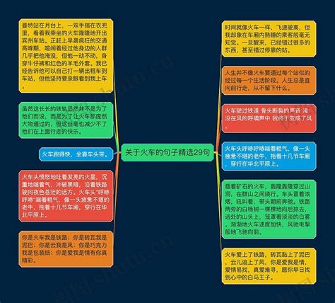 关于火车的句子精选29句思维导图编号c3437650 Treemind树图