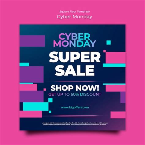 Free Psd Gradient Cyber Monday Template