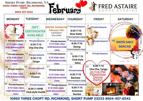 Fred Astaire Dance Studios In Short Pump Event Calendar Richmond