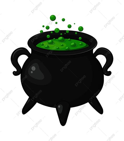 Witch Cauldron Clipart PNG Images Witch Cauldron Poison Green Brew