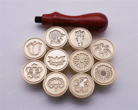 Pcs Wax Seal Stamp Flower Collection Flower Wax Seal Stamp Tulip