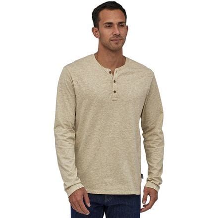 Patagonia Long Sleeve Organic Cotton Light Henley Pullover Men S Men