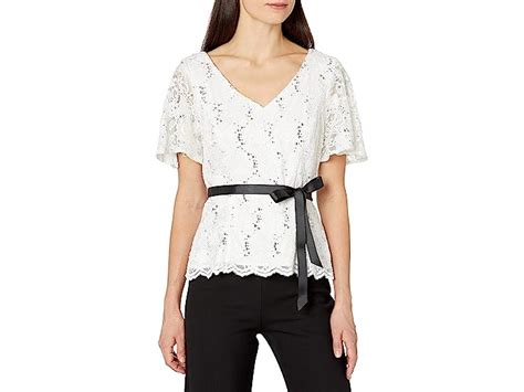 Alex Evenings Lace Blouse Shirt Missy And Plus