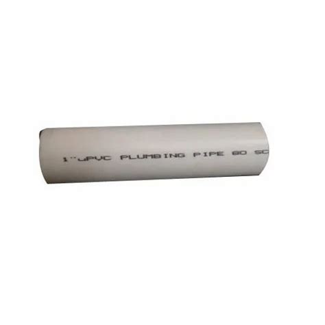 White Round Upvc Plumbing Pipe Length Of Pipe M At Rs Kilogram