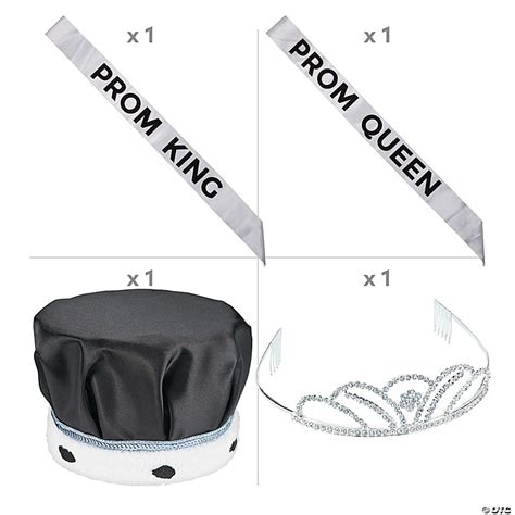 Prom King And Queen Sash And Crown Kit 4 Pc Oriental Trading