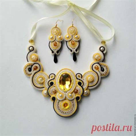 Купить Комплект Солярис - желтый, бежевый, сутажная техника, сутажные ...