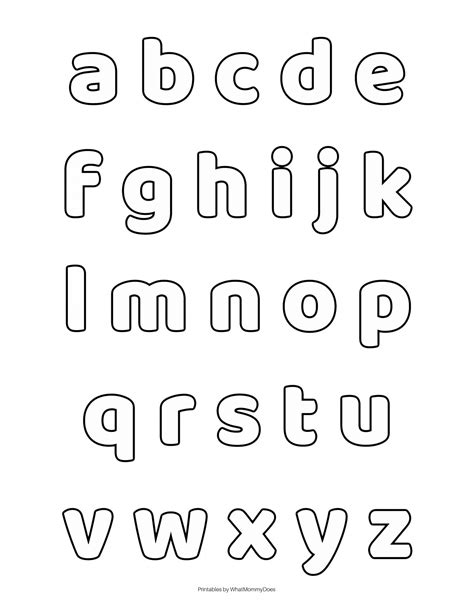 Alphabet In Lowercase Letters