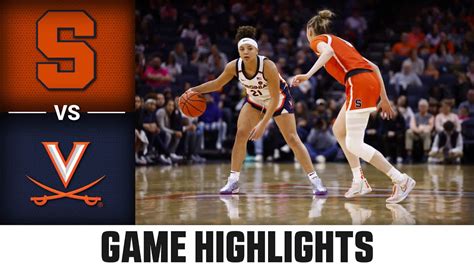 Syracuse Vs Virginia Game Highlights 2023 24 Acc Womens Basketball