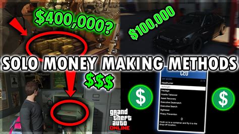 Best Ways To Make Money Solo Gta 5 Online Youtube