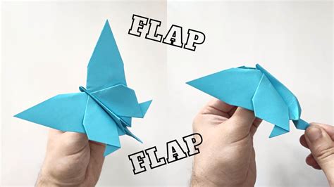 Origami Flapping Butterfly How To Make A Paper Butterfly Youtube