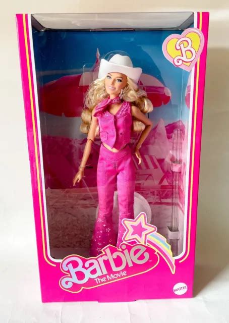 BARBIE THE MOVIE Doll Margot Robbie Barbie In Pink Western Outfit 84