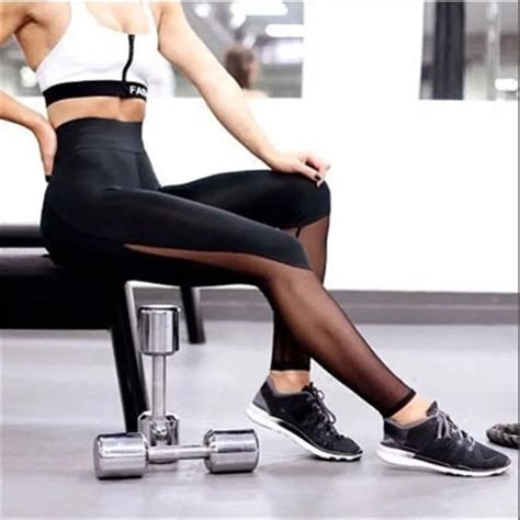 Summer Women Sexy Black Bodycon Skinny Leggings Female Autumn Slim Mesh