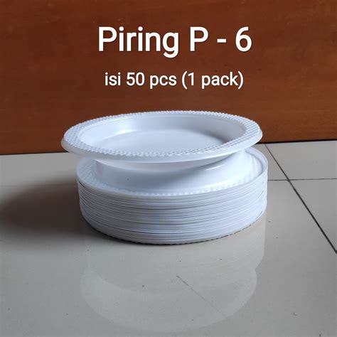 Piring Plastik Putih Susu P Isi Pcs Piring Plastik Kecil Piring