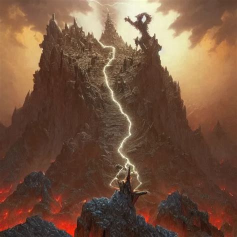 Krea Metal Album Cover Art Featuring Wizard On A Mountaintop Holding