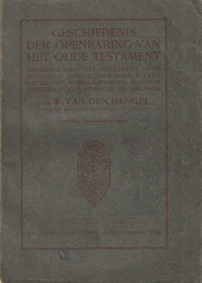 Geschiedenis Der Openbaring Van Het Oude Testament Handboek Voor Het