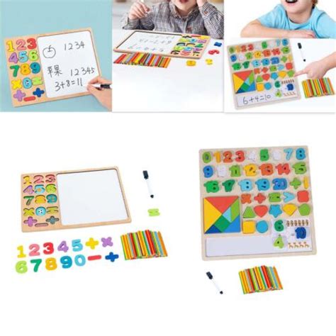 Puzzle de chiffres en bois éducatif préscolaire pour filles et garçons