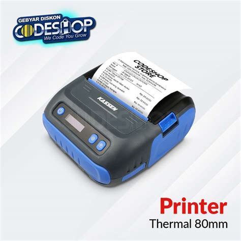 Jual Kassen MT 390L Mobile Printer Kasir Thermal 80mm Cetak Struk Label