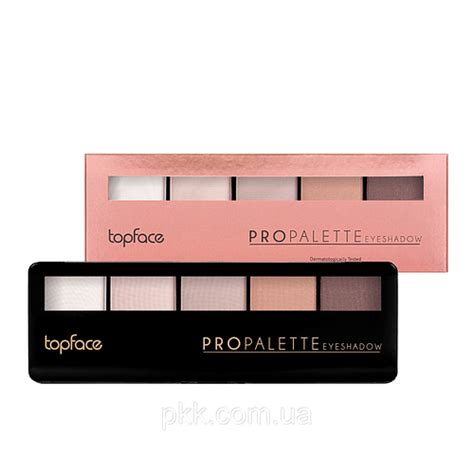 Палетка теней для век 5 оттенков Pro Palette 17 topface Разноцветный