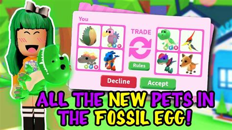 Opening Brand New Fossil Eggs In Adopt Me Roblox Dinosaur