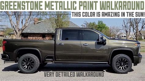 2022 Silverado 2500 Hd Greenstone Metallic Paint Walkaround Detailed