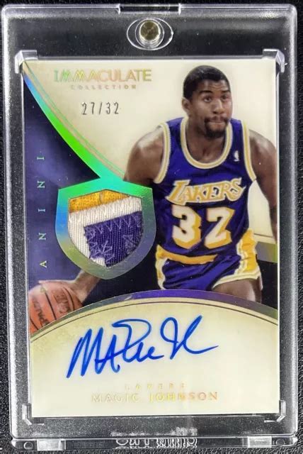 Patch Auto Magic Johnson Panini Ac Tate Immacul Lakers