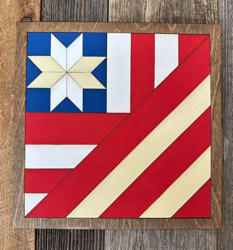 Large Patriotic Barn Quilt American Flag