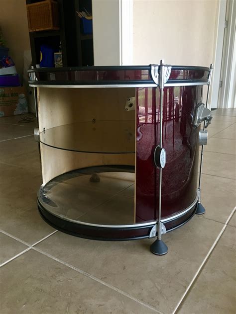 Repurposed Bass Drum End Table Music Furniture Music Room Decor