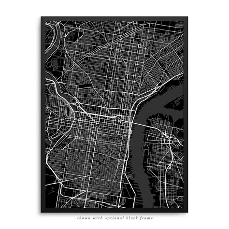 Philadelphia Pennsylvania Poster – City Map Decor