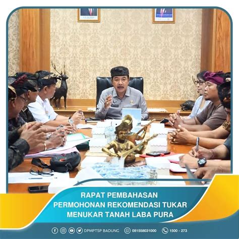 Dpmptsp Berita Rapat Pembahasan Permohonan Rekomendasi Tukar