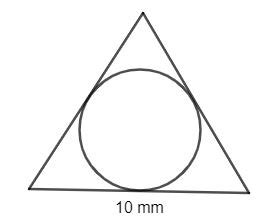 A Circle Is Inscribed In An Equilateral Triangle With A Side Length