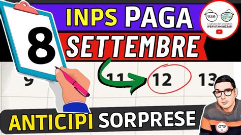 Inps PAGA 8 SETTEMBRE UFFICIALE DATE ANTICIPI ASSEGNO UNICO RDC NASPI