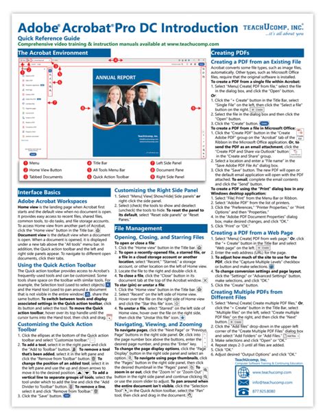 Acrobat Pro Dc Cheat Sheet Teachucomp Inc