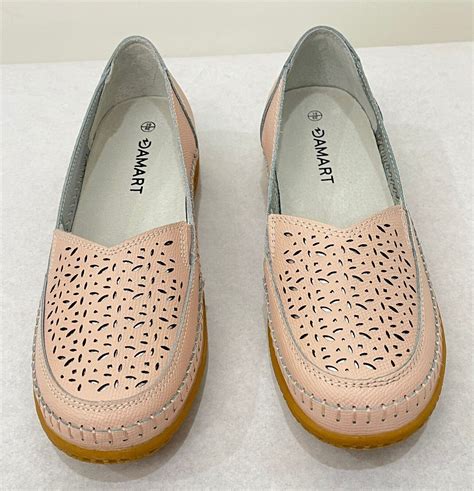 Damart Coral Almond Pink Moccasin Shoes Wide Fit Rrp £3900 Ref 6 Ebay