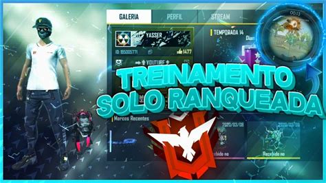 FREE FIRE AO VIVO XTREINO INSANO SOLO RANKED 2K YouTube