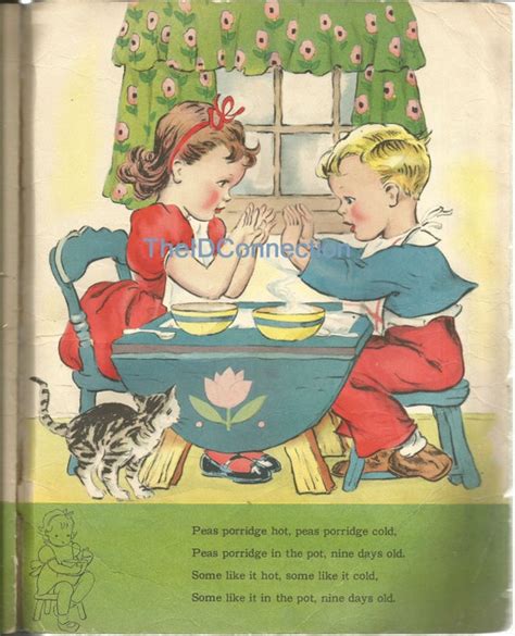 Items similar to 1941 Nursery Rhyme Digital Scan, Peas Porridge hot ...