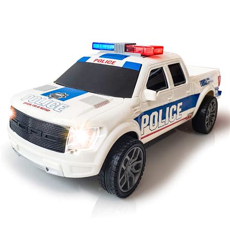 ArtCreativity Police Car Pickup Truck With LED Headlights And Sirens ...