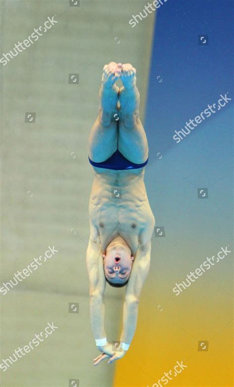 Russian Diver Victor Minibaev Competes During Editorial Stock Photo