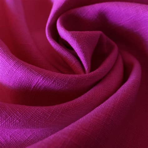 Fuchsia 100 Linen Fabric — Tissus En Ligne