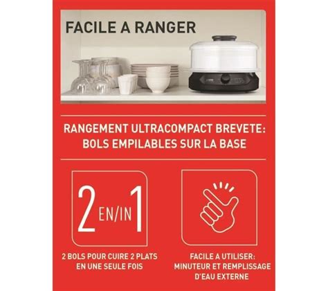 Minicompact Cuiseur Vapeur 2 Bols Empilables Bac À Riz Et Céréale