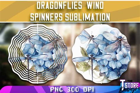 Dragonflies Wind Spinners Sublimation Graphic By The T Store Design · Creative Fabrica