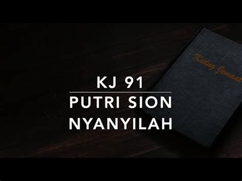 Kj Putri Sion Nyanyilah Tochter Zion Freue Dich Kidung Jemaat