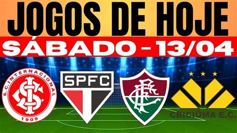 Jogos De Hoje BrasileirÃo 2024 SÁbado 13 04 2024 Jogos De Hoje