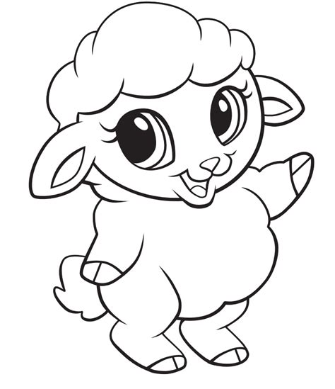 Baby Lamb Coloring Page Free Printable Coloring Pages For Kids