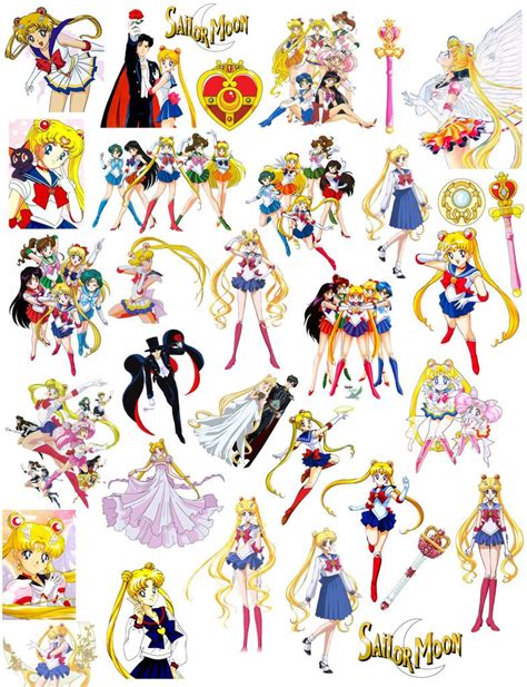 Sailor Moon Sticker Sheets 1 And 2 Sailor Moon Girls Sailor Moon