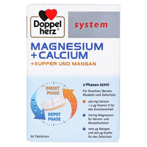 Doppelherz System Magnesium Calcium Kupfer Mangan 60 St 60 St