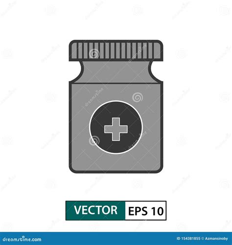 Icono De La Botella De La Medicina Aislado En Blanco Ilustraci N EPS 10