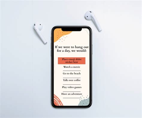 Iphone Xs Mockup With A Colorful Instagram Story Design Mediamodifier