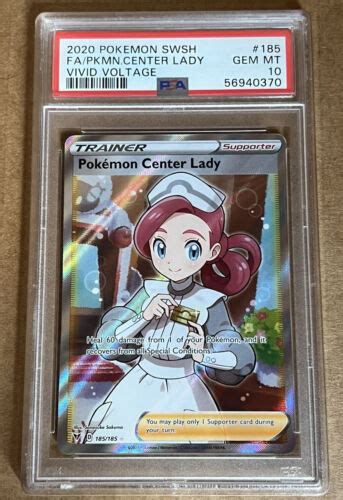 Psa Pok Mon Tcg Pokemon Center Lady Vivid Voltage Holo Full